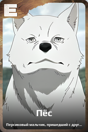 Карточка персонажа Пёс