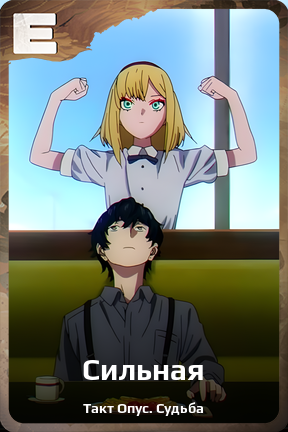 Карточка персонажа Сильная
