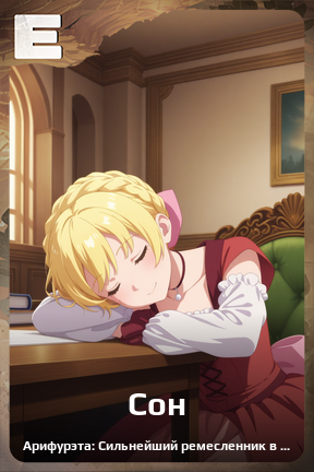 Карточка персонажа Сон