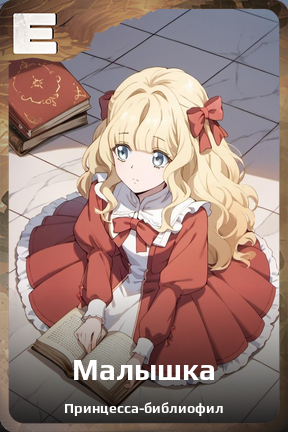 Карточка персонажа Малышка