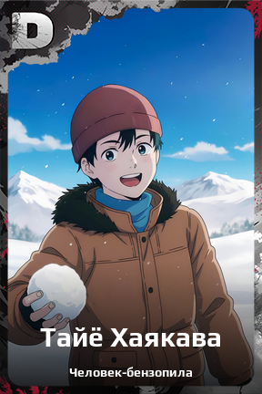 Карточка персонажа Тайё Хаякава