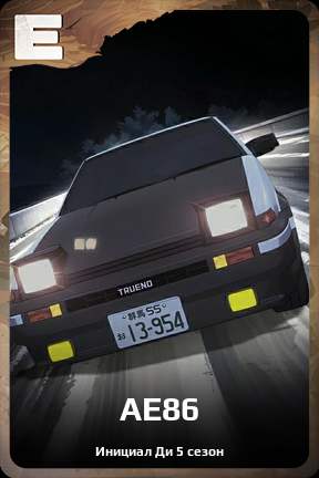 Карточка персонажа AE86