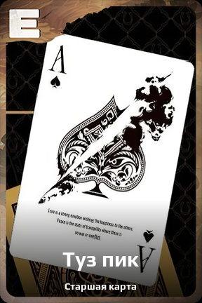 Карточка персонажа Туз пик