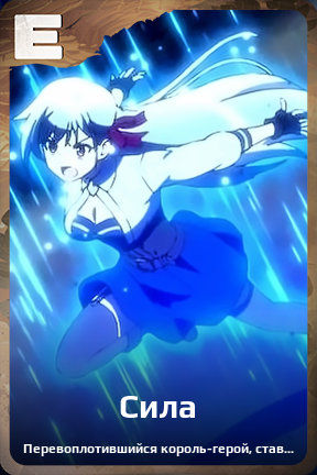 Карточка персонажа Сила