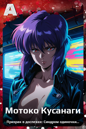 Карточка персонажа Мотоко Кусанаги