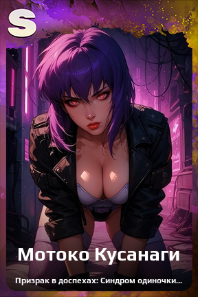 Карточка персонажа Мотоко Кусанаги
