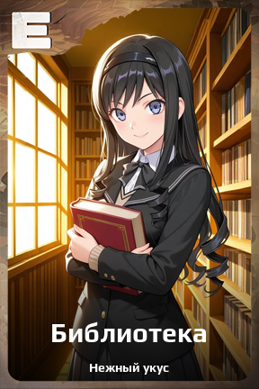 Карточка персонажа Библиотека