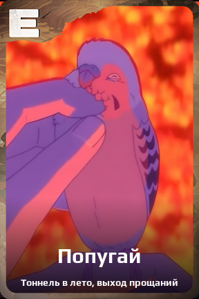 Карточка персонажа Попугай