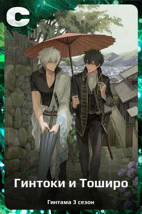 Карточка персонажа Гинтоки и Тоширо