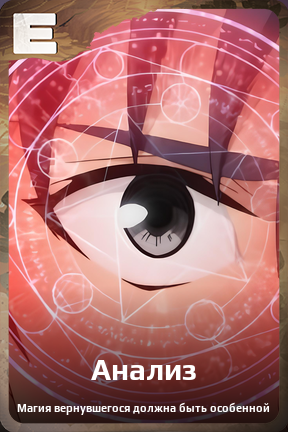 Карточка персонажа Анализ