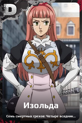 Карточка персонажа Изольда