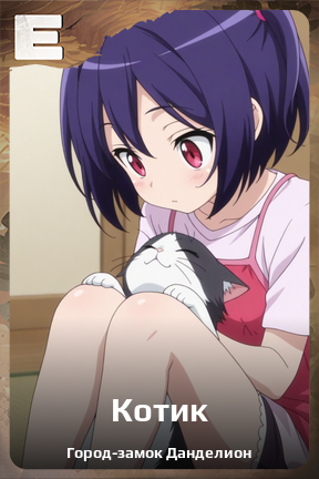 Карточка персонажа Котик