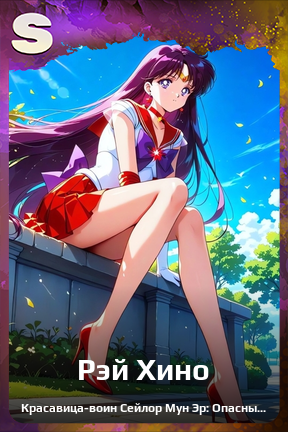 Карточка персонажа Рэй Хино