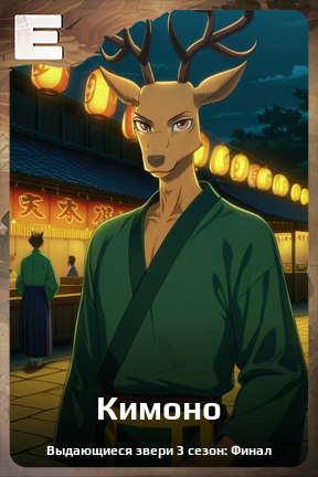 Карточка персонажа Кимоно