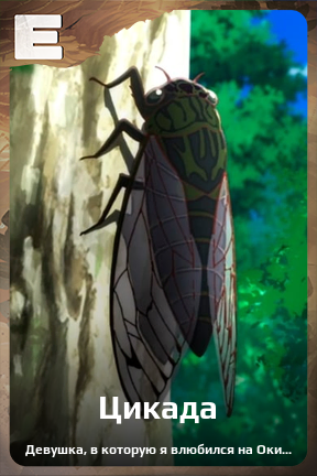 Карточка персонажа Цикада