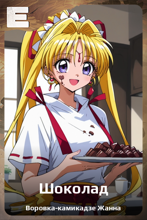 Карточка персонажа Шоколад