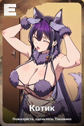Карточка персонажа Котик