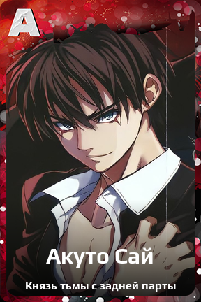 Карточка персонажа Акуто Сай