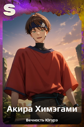 Карточка персонажа Акира Химэгами