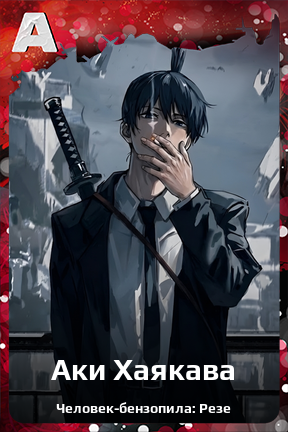 Карточка персонажа Аки Хаякава