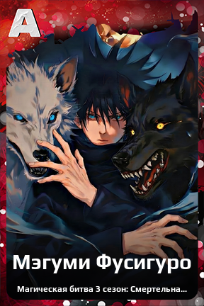 Карточка персонажа Мэгуми Фусигуро