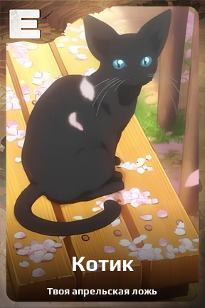Карточка персонажа Котик