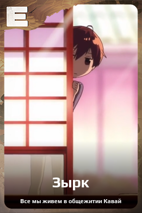 Карточка персонажа Зырк