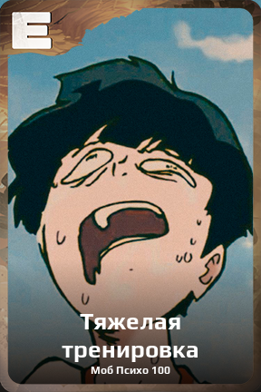 Карточка персонажа Тяжелая тренировка