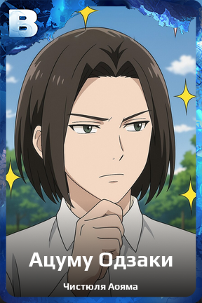 Карточка персонажа Ацуму Одзаки