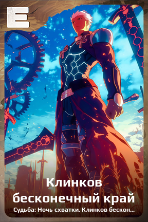 Карточка персонажа Клинков бесконечный край