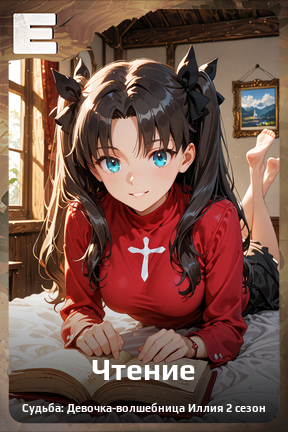 Карточка персонажа Чтение