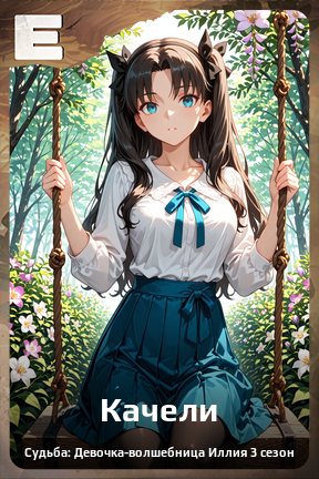 Карточка персонажа Качели